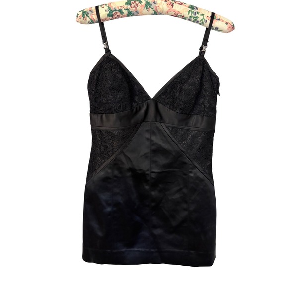 Laundry by Shelli Segal Black Lace Mini Dress Sleeveless Cocktail Party - Picture 1 of 8